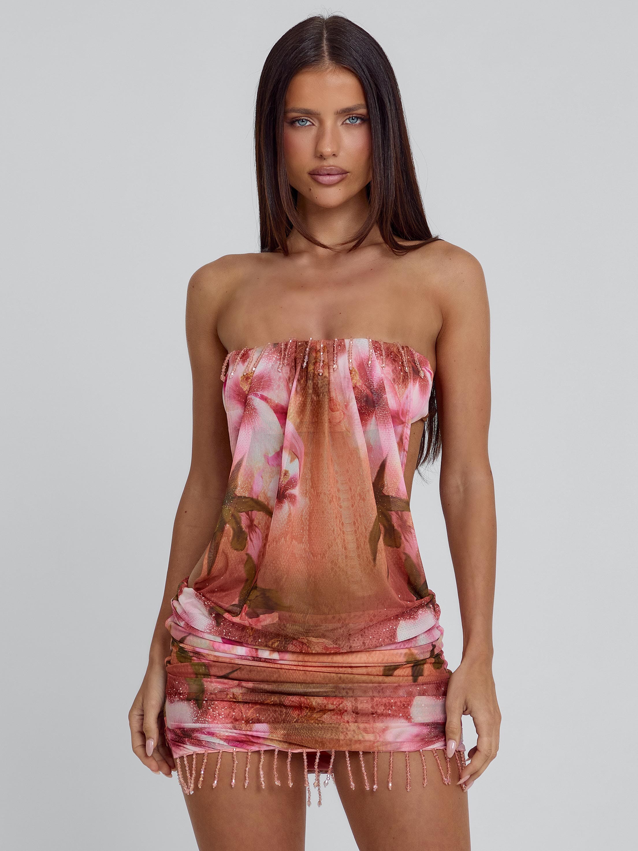 Zelina Mini Dress Kinsea Peach | Outcast US – Outcast USA