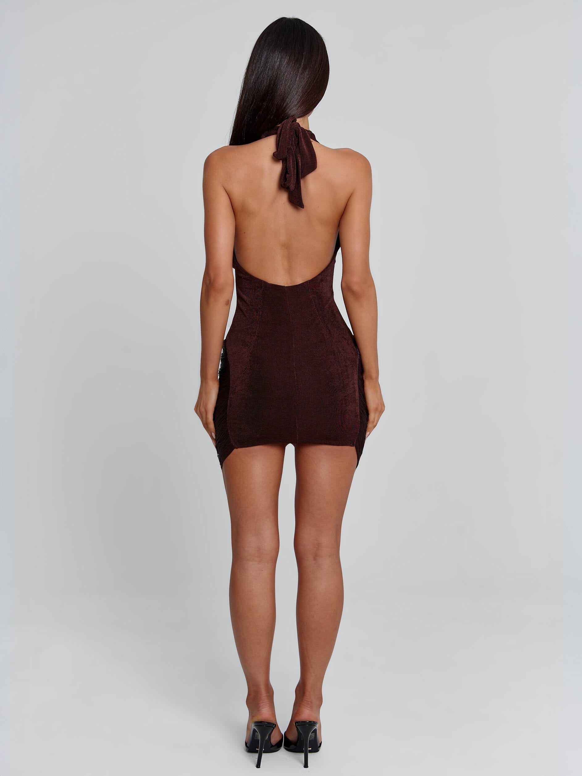 Zephyria Mini Dress Chocolate | Outcast US – Outcast USA