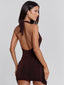 ZEPHYRIA MINI DRESS CHOCOLATE Mini Dress 