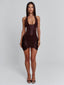 ZEPHYRIA MINI DRESS CHOCOLATE Mini Dress 