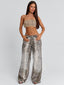 ZERIAH TOP SNAKE PRINT Crop Top 