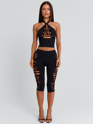 ZHERA CAPRI PANTS BLACK Pants 