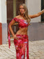 ZIANA MAXI SKIRT CRIMSON LILY