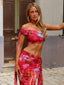 ZIANA MAXI SKIRT CRIMSON LILY Maxi Skirt 