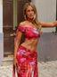 ZIANA TOP CRIMSON LILY