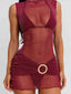 ZIANE MINI DRESS BURGUNDY Mini Dress 