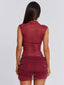 ZIANE MINI DRESS BURGUNDY Mini Dress 