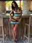 ZOEY TOP MULTI STRIPE Crop Top 