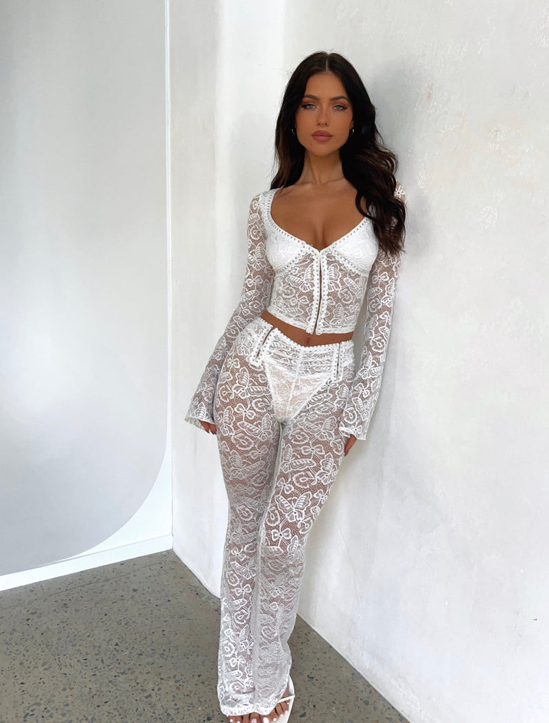 ELENA PANT WHITE Pants Generation Outcast Clothing 