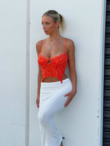 CASEY BUSTIER CROP ORANGE PRE ORDER - OUTCAST EXCLUSIVES Generation Outcast Clothing 