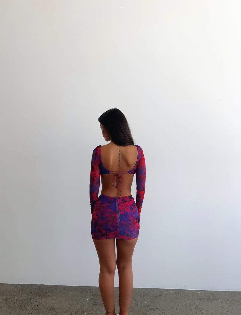 ATHENS PRINTED MINI SKIRT - OUTCAST EXCLUSIVES Generation Outcast Clothing 
