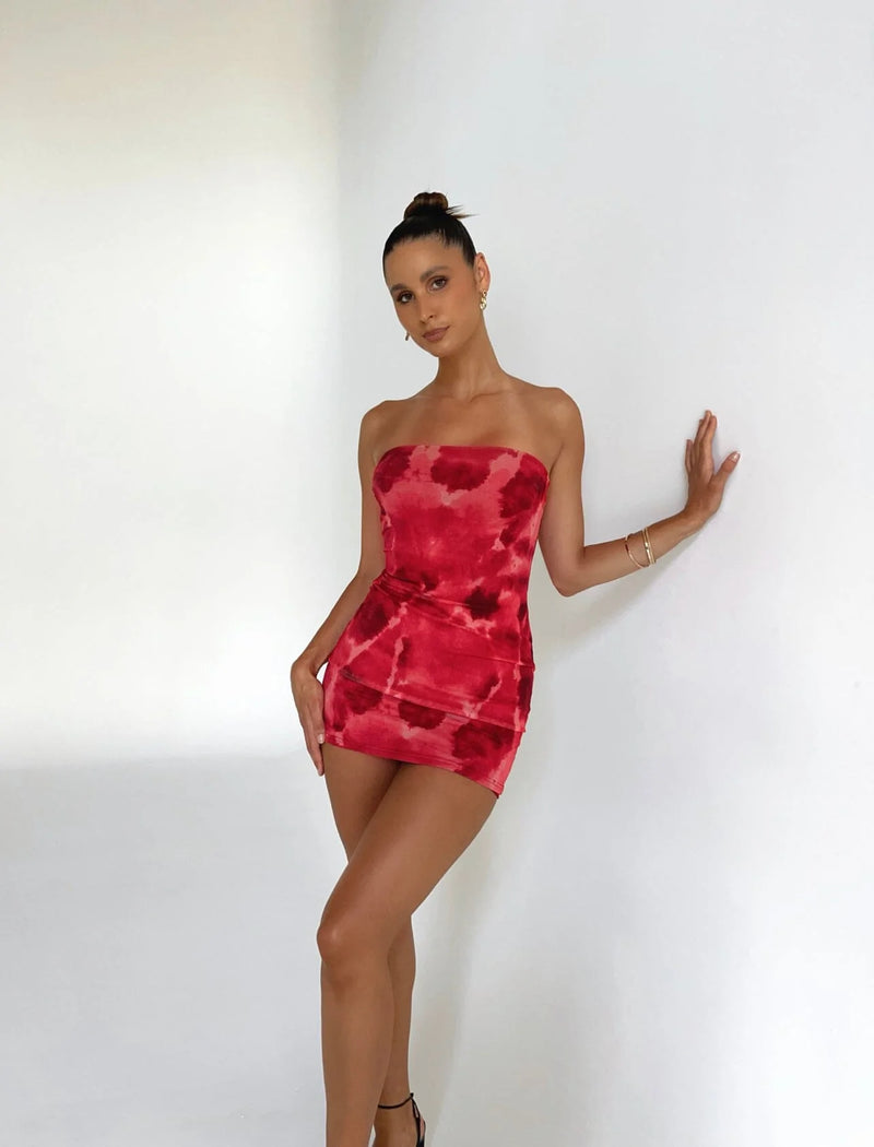 LALANA PRINTED MINI DRESS - OUTCAST EXCLUSIVES Mini Dress Generation Outcast Clothing 