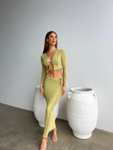 MADDY MAXI SKIRT GREEN - OUTCAST EXCLUSIVES Generation Outcast Clothing 